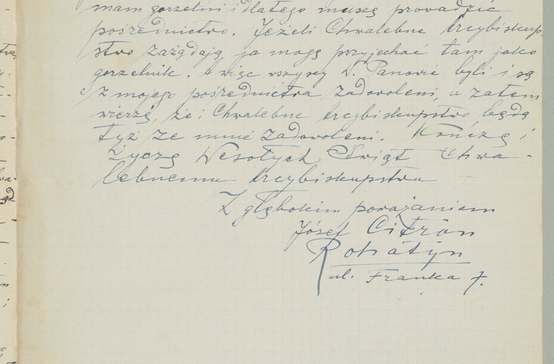 Zdjęcie nr 431 dla obiektu archiwalnego: Korespondencja do Głównego Zarządu Dóbr Arcybiskupich za lata 1921-1938