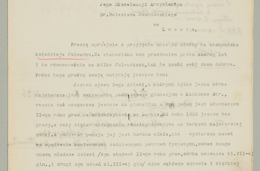 Zdjęcie nr 403 dla obiektu archiwalnego: Korespondencja do Głównego Zarządu Dóbr Arcybiskupich za lata 1921-1938