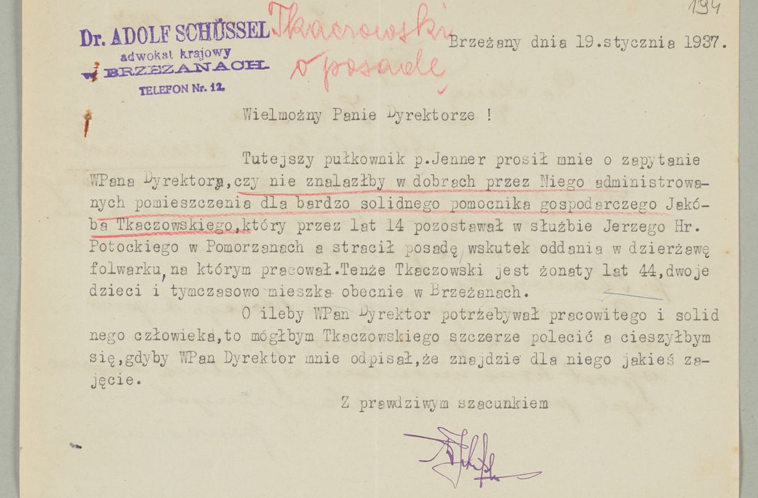 Zdjęcie nr 383 dla obiektu archiwalnego: Korespondencja do Głównego Zarządu Dóbr Arcybiskupich za lata 1921-1938