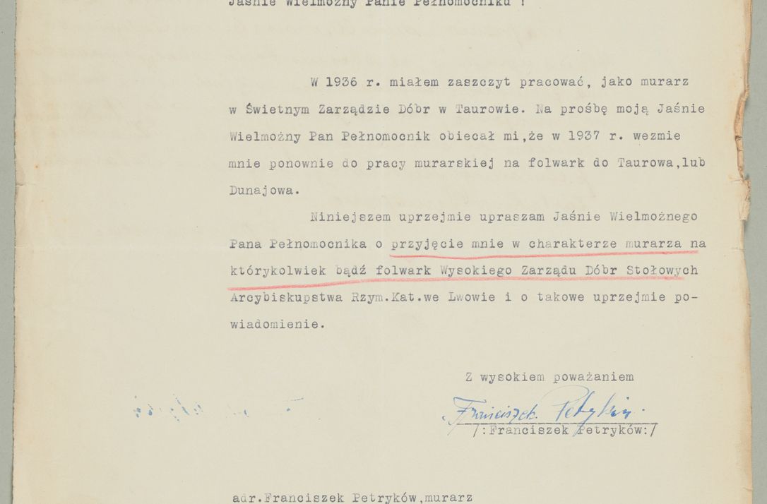 Zdjęcie nr 361 dla obiektu archiwalnego: Korespondencja do Głównego Zarządu Dóbr Arcybiskupich za lata 1921-1938