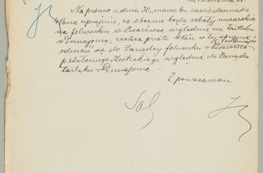 Zdjęcie nr 362 dla obiektu archiwalnego: Korespondencja do Głównego Zarządu Dóbr Arcybiskupich za lata 1921-1938