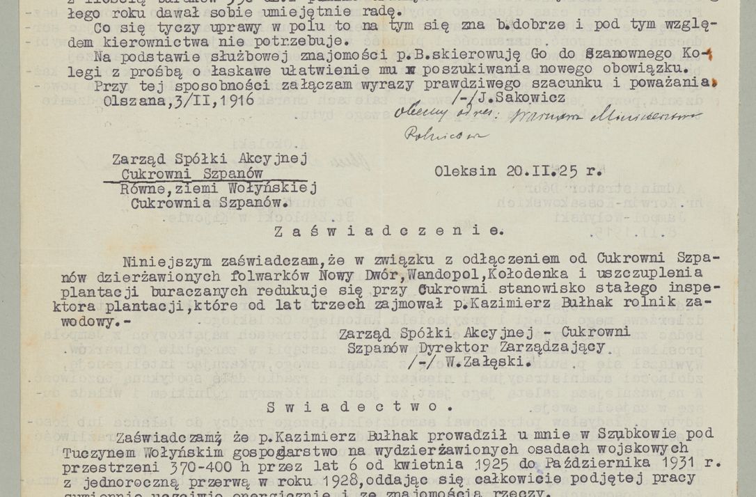 Zdjęcie nr 310 dla obiektu archiwalnego: Korespondencja do Głównego Zarządu Dóbr Arcybiskupich za lata 1921-1938