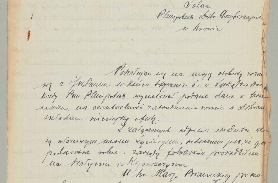 Zdjęcie nr 307 dla obiektu archiwalnego: Korespondencja do Głównego Zarządu Dóbr Arcybiskupich za lata 1921-1938
