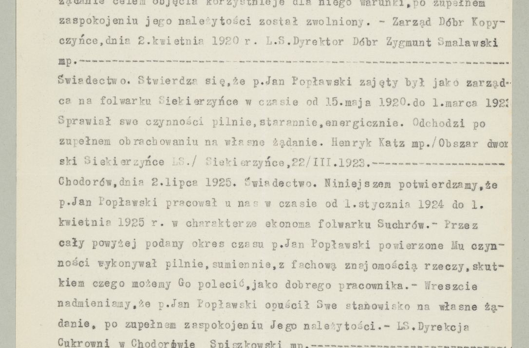 Zdjęcie nr 969 dla obiektu archiwalnego: Korespondencja do Głównego Zarządu Dóbr Arcybiskupich za lata 1921-1938
