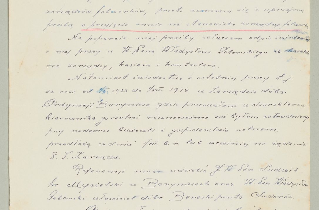 Zdjęcie nr 953 dla obiektu archiwalnego: Korespondencja do Głównego Zarządu Dóbr Arcybiskupich za lata 1921-1938