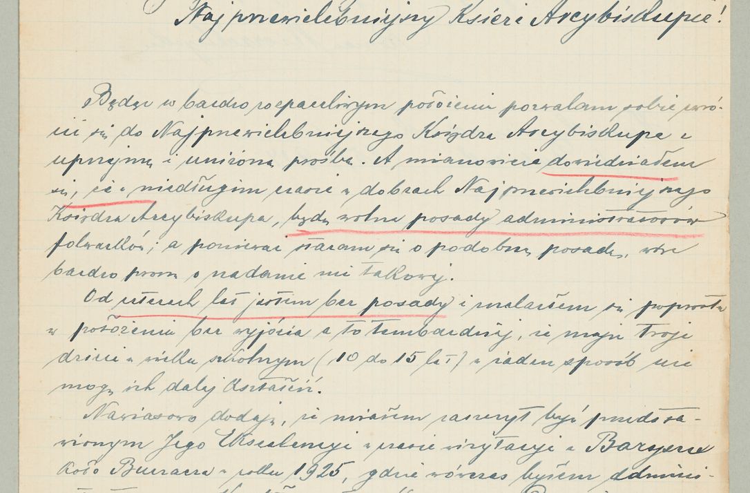 Zdjęcie nr 949 dla obiektu archiwalnego: Korespondencja do Głównego Zarządu Dóbr Arcybiskupich za lata 1921-1938