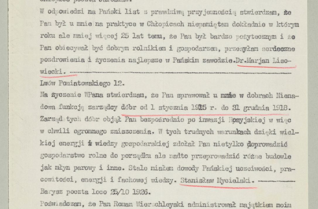 Zdjęcie nr 947 dla obiektu archiwalnego: Korespondencja do Głównego Zarządu Dóbr Arcybiskupich za lata 1921-1938