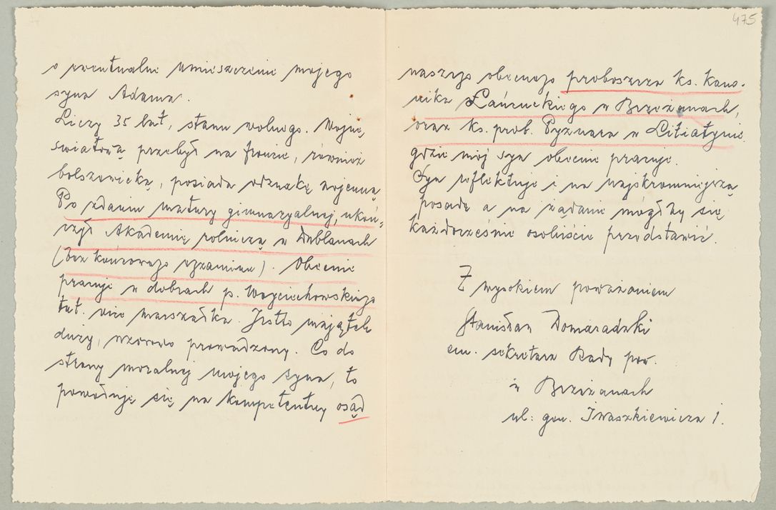 Zdjęcie nr 937 dla obiektu archiwalnego: Korespondencja do Głównego Zarządu Dóbr Arcybiskupich za lata 1921-1938