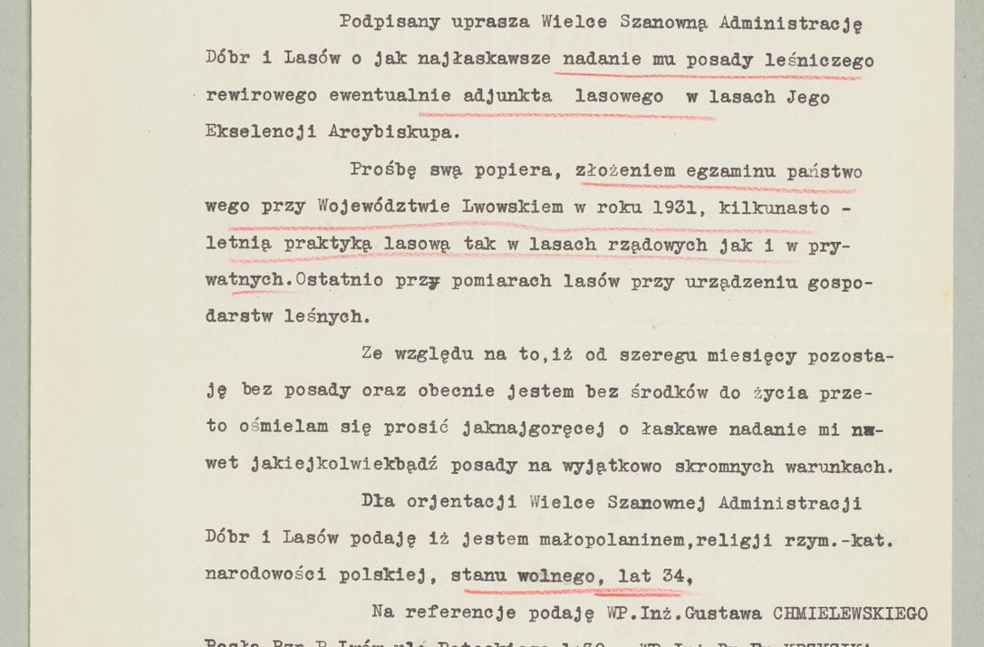 Zdjęcie nr 897 dla obiektu archiwalnego: Korespondencja do Głównego Zarządu Dóbr Arcybiskupich za lata 1921-1938