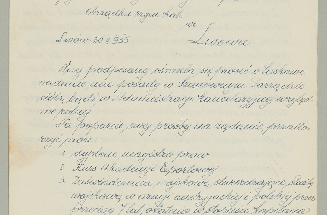 Zdjęcie nr 828 dla obiektu archiwalnego: Korespondencja do Głównego Zarządu Dóbr Arcybiskupich za lata 1921-1938