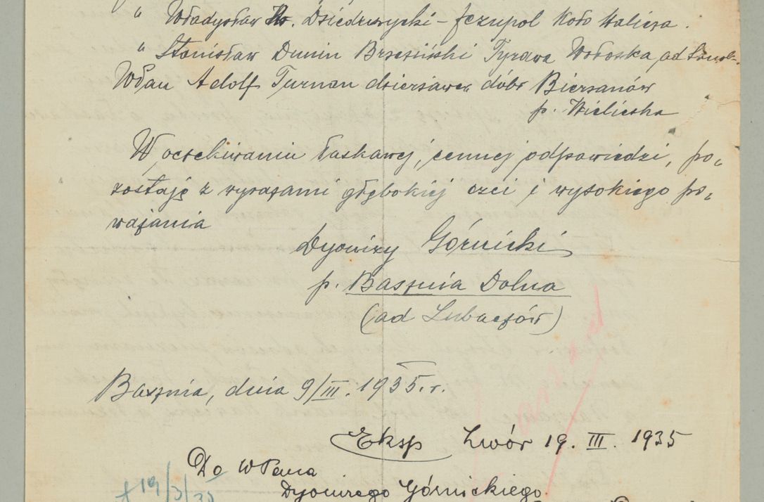 Zdjęcie nr 811 dla obiektu archiwalnego: Korespondencja do Głównego Zarządu Dóbr Arcybiskupich za lata 1921-1938