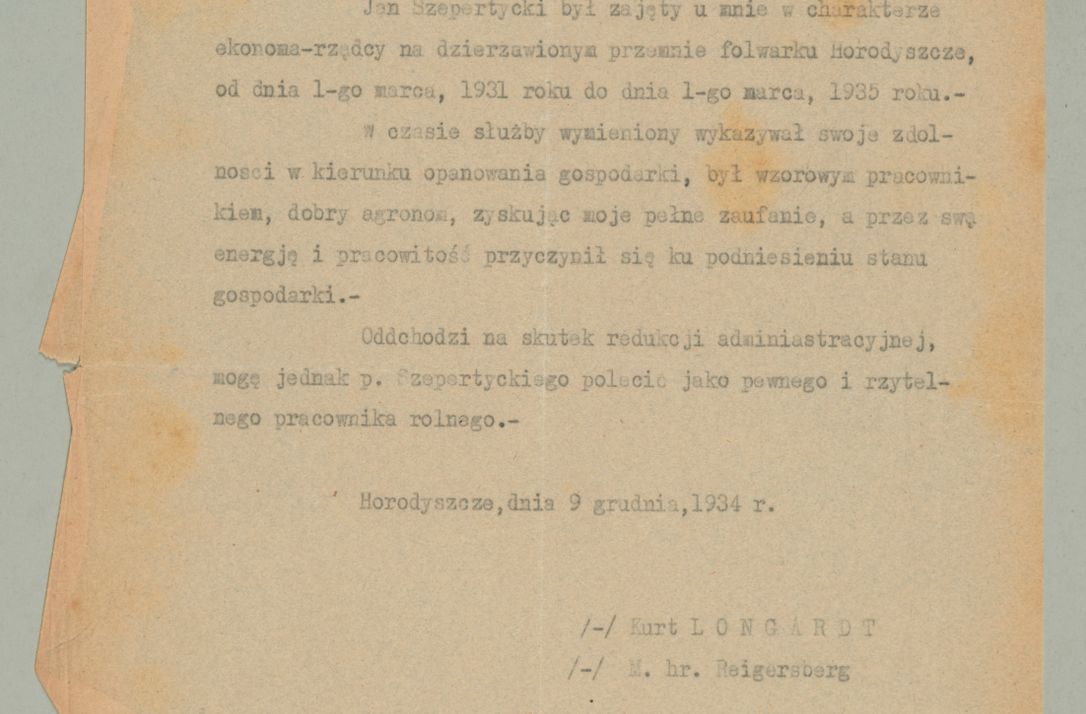 Zdjęcie nr 808 dla obiektu archiwalnego: Korespondencja do Głównego Zarządu Dóbr Arcybiskupich za lata 1921-1938
