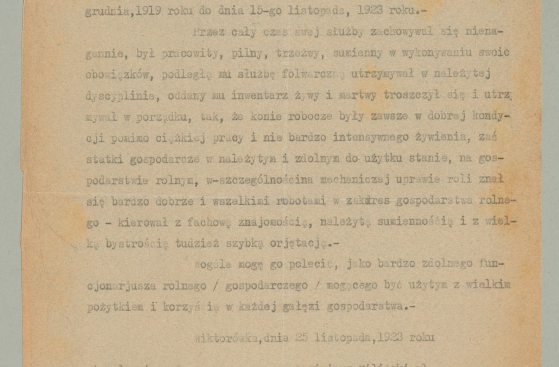 Zdjęcie nr 806 dla obiektu archiwalnego: Korespondencja do Głównego Zarządu Dóbr Arcybiskupich za lata 1921-1938