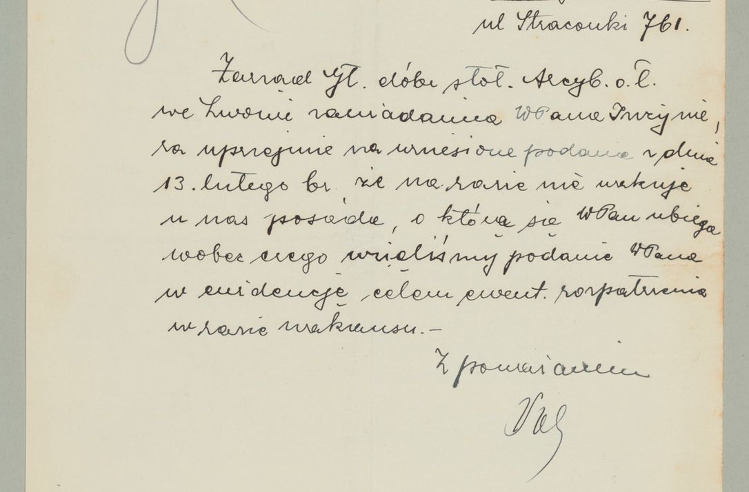 Zdjęcie nr 797 dla obiektu archiwalnego: Korespondencja do Głównego Zarządu Dóbr Arcybiskupich za lata 1921-1938
