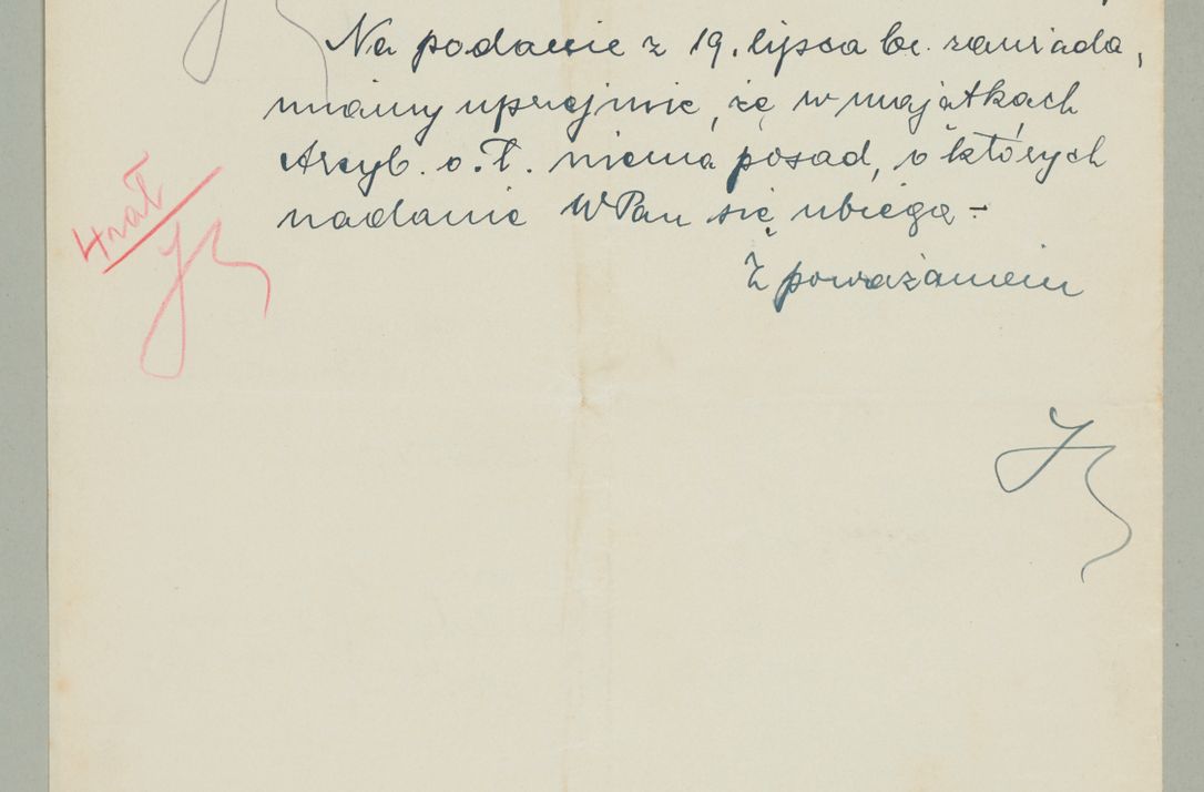 Zdjęcie nr 759 dla obiektu archiwalnego: Korespondencja do Głównego Zarządu Dóbr Arcybiskupich za lata 1921-1938