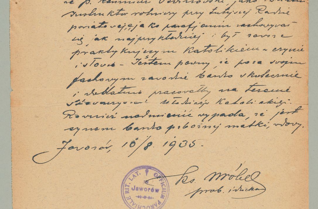 Zdjęcie nr 737 dla obiektu archiwalnego: Korespondencja do Głównego Zarządu Dóbr Arcybiskupich za lata 1921-1938