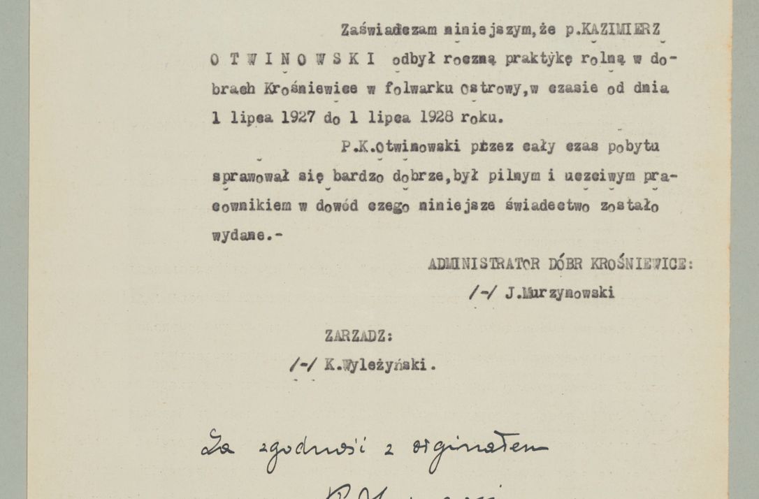 Zdjęcie nr 725 dla obiektu archiwalnego: Korespondencja do Głównego Zarządu Dóbr Arcybiskupich za lata 1921-1938