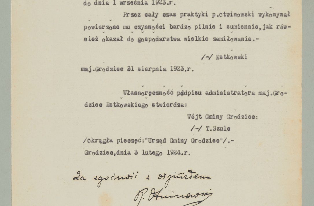 Zdjęcie nr 717 dla obiektu archiwalnego: Korespondencja do Głównego Zarządu Dóbr Arcybiskupich za lata 1921-1938