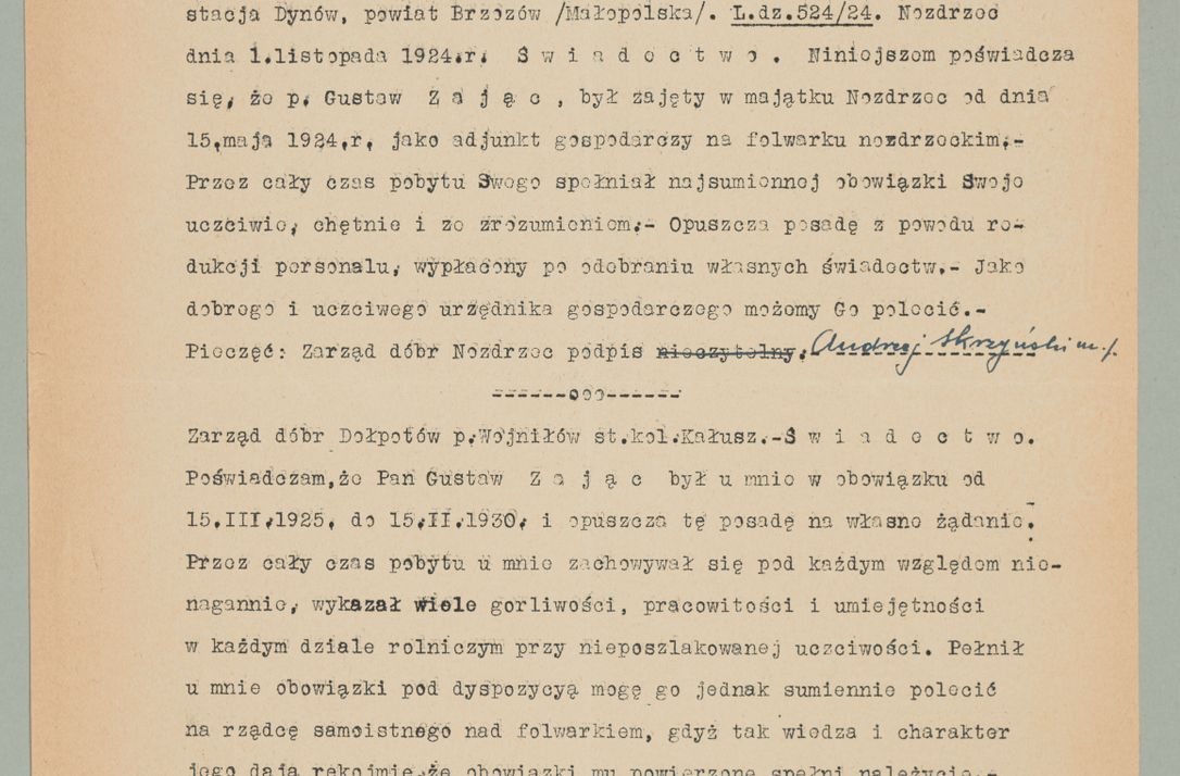 Zdjęcie nr 707 dla obiektu archiwalnego: Korespondencja do Głównego Zarządu Dóbr Arcybiskupich za lata 1921-1938