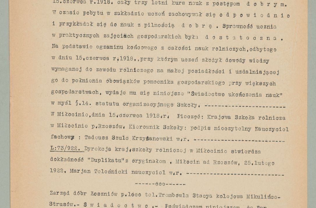Zdjęcie nr 705 dla obiektu archiwalnego: Korespondencja do Głównego Zarządu Dóbr Arcybiskupich za lata 1921-1938