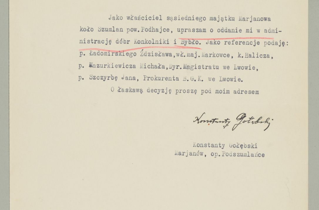 Zdjęcie nr 698 dla obiektu archiwalnego: Korespondencja do Głównego Zarządu Dóbr Arcybiskupich za lata 1921-1938