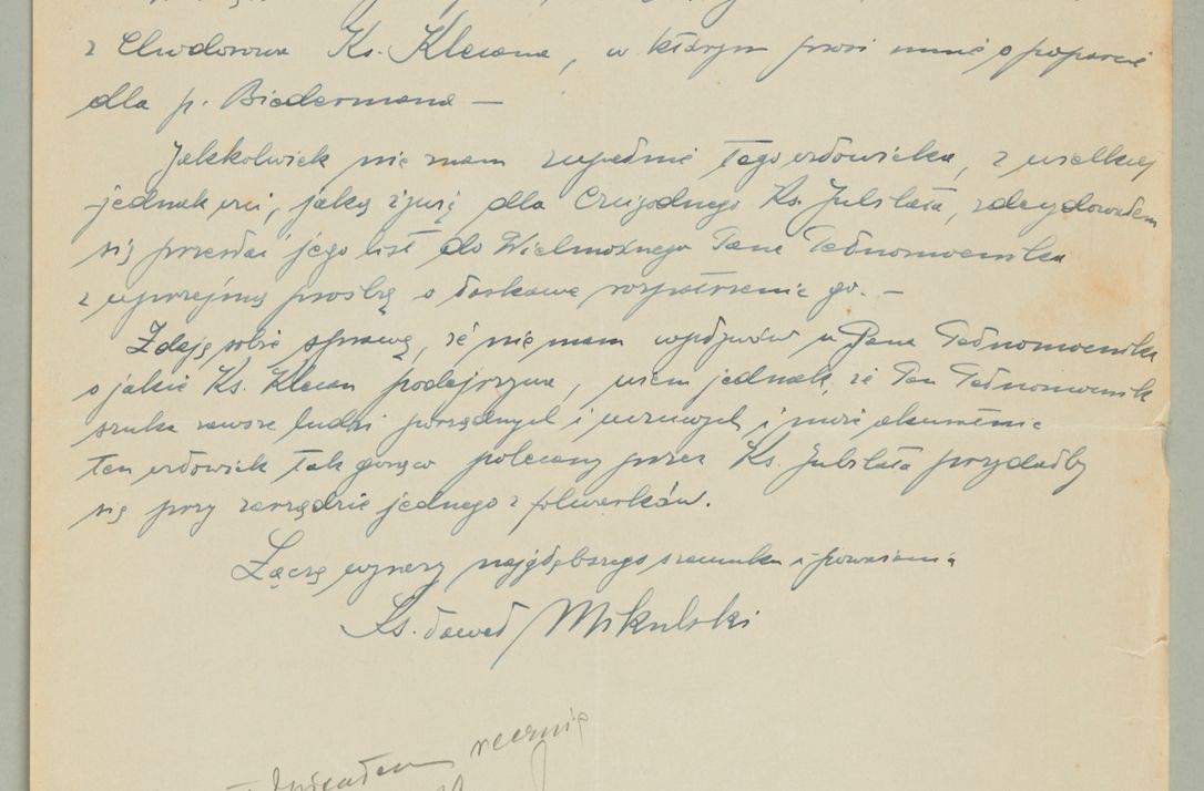 Zdjęcie nr 694 dla obiektu archiwalnego: Korespondencja do Głównego Zarządu Dóbr Arcybiskupich za lata 1921-1938