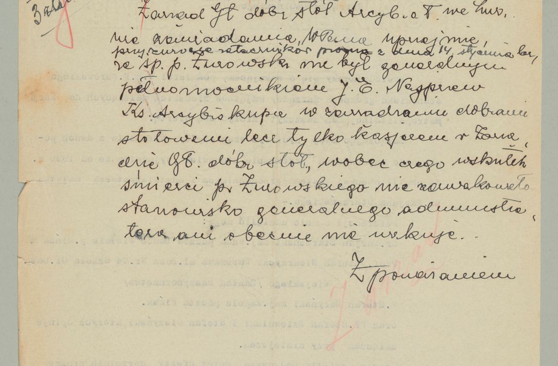 Zdjęcie nr 693 dla obiektu archiwalnego: Korespondencja do Głównego Zarządu Dóbr Arcybiskupich za lata 1921-1938