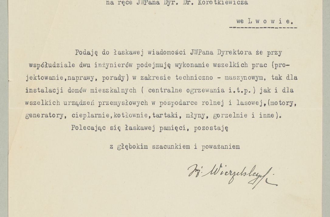 Zdjęcie nr 1438 dla obiektu archiwalnego: Korespondencja do Głównego Zarządu Dóbr Arcybiskupich za lata 1921-1938