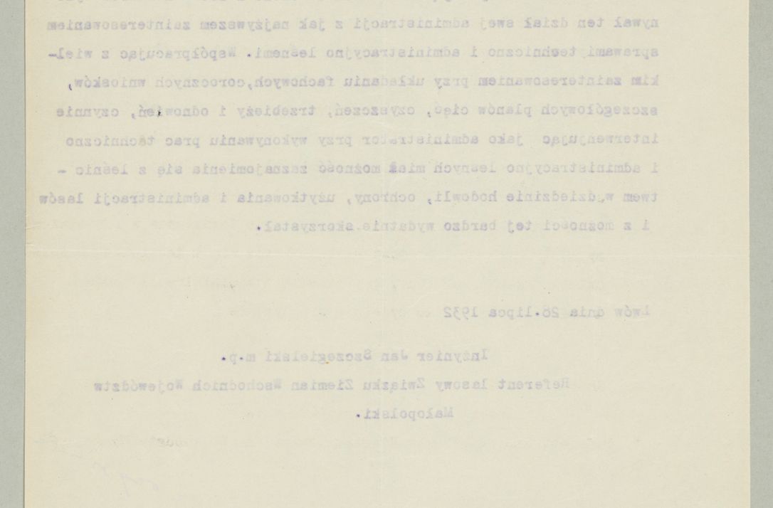 Zdjęcie nr 1421 dla obiektu archiwalnego: Korespondencja do Głównego Zarządu Dóbr Arcybiskupich za lata 1921-1938