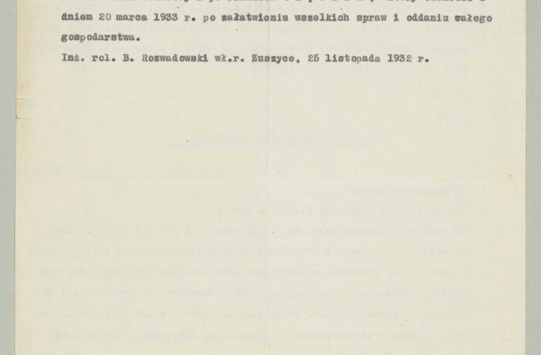 Zdjęcie nr 1417 dla obiektu archiwalnego: Korespondencja do Głównego Zarządu Dóbr Arcybiskupich za lata 1921-1938