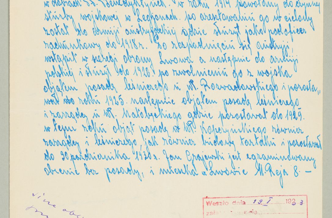 Zdjęcie nr 1406 dla obiektu archiwalnego: Korespondencja do Głównego Zarządu Dóbr Arcybiskupich za lata 1921-1938