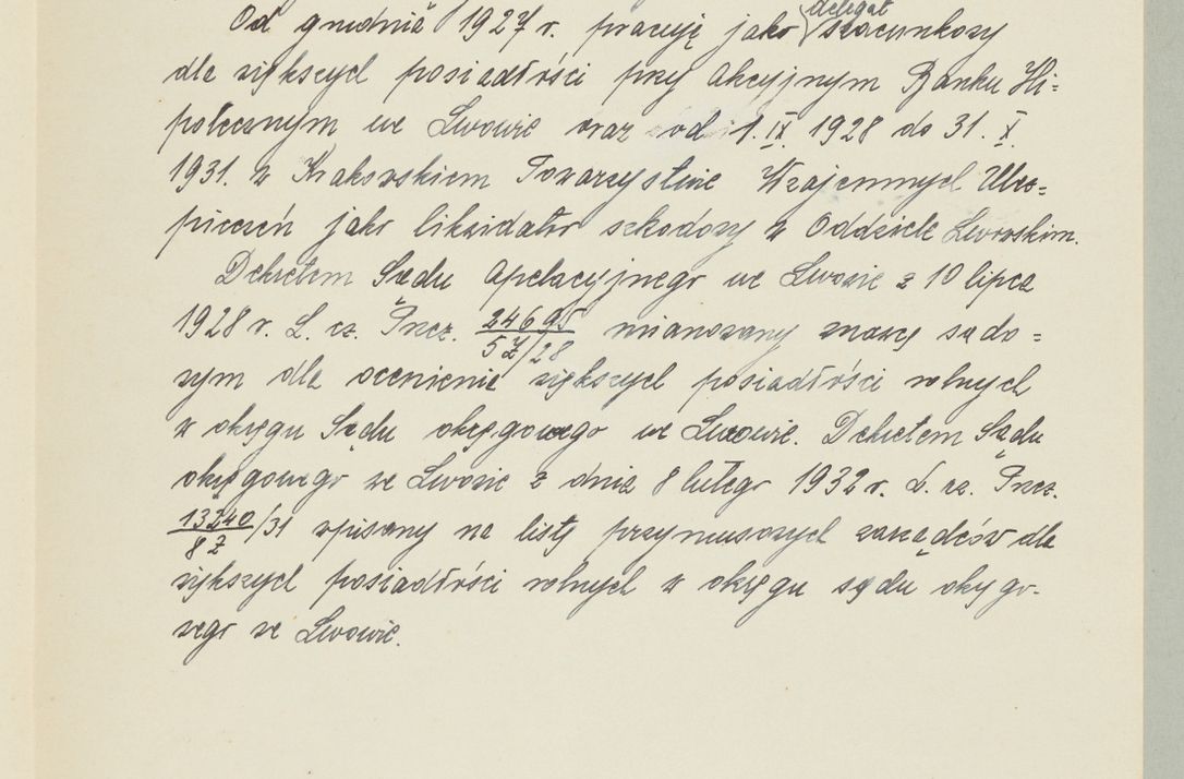 Zdjęcie nr 1402 dla obiektu archiwalnego: Korespondencja do Głównego Zarządu Dóbr Arcybiskupich za lata 1921-1938