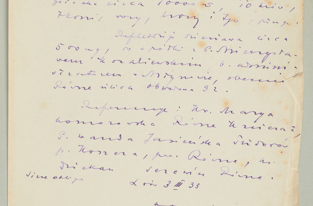 Zdjęcie nr 1370 dla obiektu archiwalnego: Korespondencja do Głównego Zarządu Dóbr Arcybiskupich za lata 1921-1938