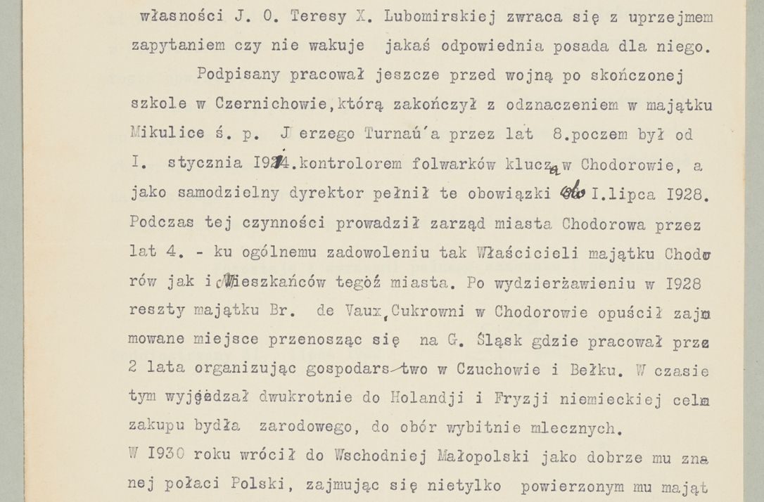 Zdjęcie nr 1336 dla obiektu archiwalnego: Korespondencja do Głównego Zarządu Dóbr Arcybiskupich za lata 1921-1938