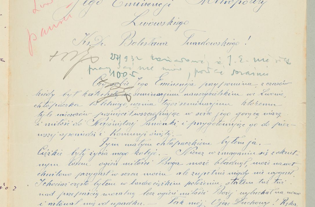 Zdjęcie nr 1306 dla obiektu archiwalnego: Korespondencja do Głównego Zarządu Dóbr Arcybiskupich za lata 1921-1938