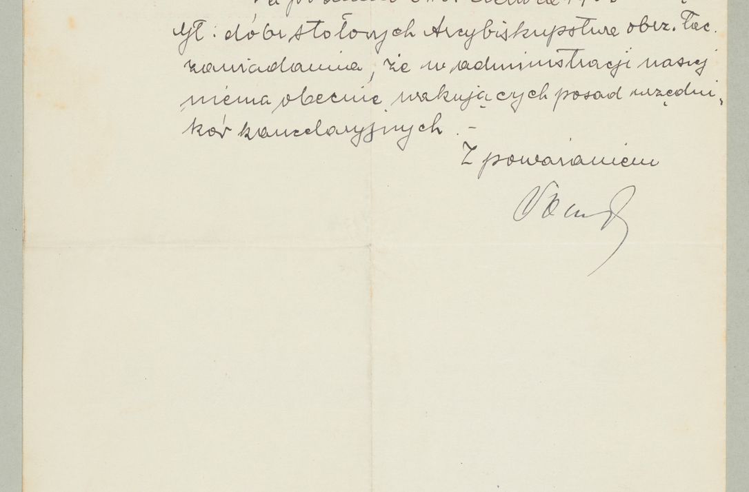 Zdjęcie nr 1253 dla obiektu archiwalnego: Korespondencja do Głównego Zarządu Dóbr Arcybiskupich za lata 1921-1938