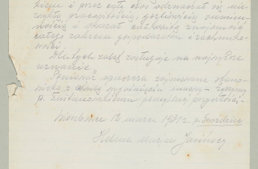 Zdjęcie nr 1232 dla obiektu archiwalnego: Korespondencja do Głównego Zarządu Dóbr Arcybiskupich za lata 1921-1938