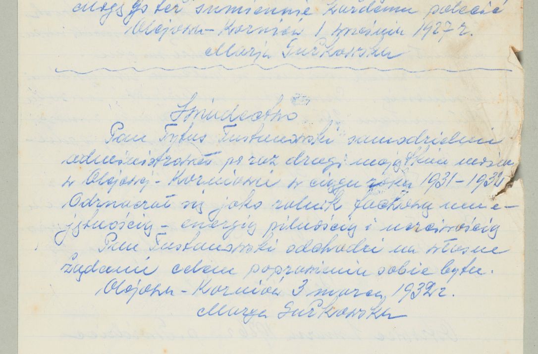 Zdjęcie nr 1231 dla obiektu archiwalnego: Korespondencja do Głównego Zarządu Dóbr Arcybiskupich za lata 1921-1938