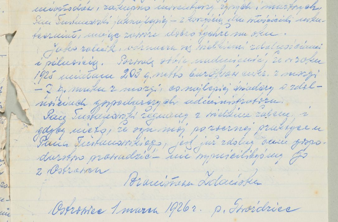 Zdjęcie nr 1230 dla obiektu archiwalnego: Korespondencja do Głównego Zarządu Dóbr Arcybiskupich za lata 1921-1938