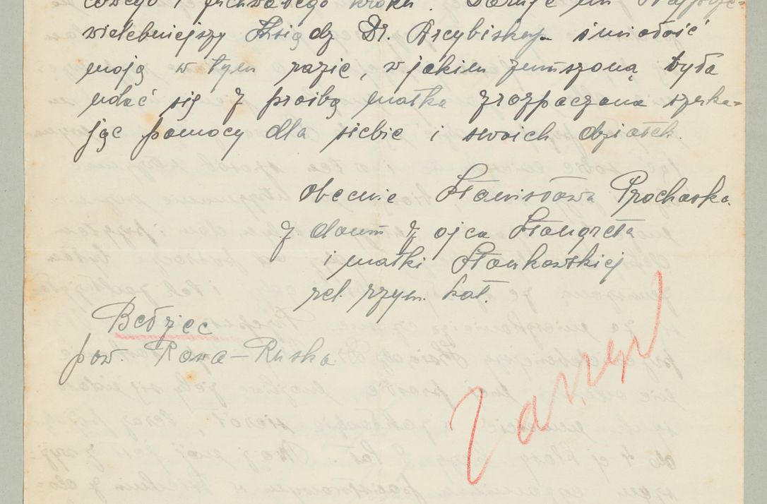 Zdjęcie nr 1222 dla obiektu archiwalnego: Korespondencja do Głównego Zarządu Dóbr Arcybiskupich za lata 1921-1938