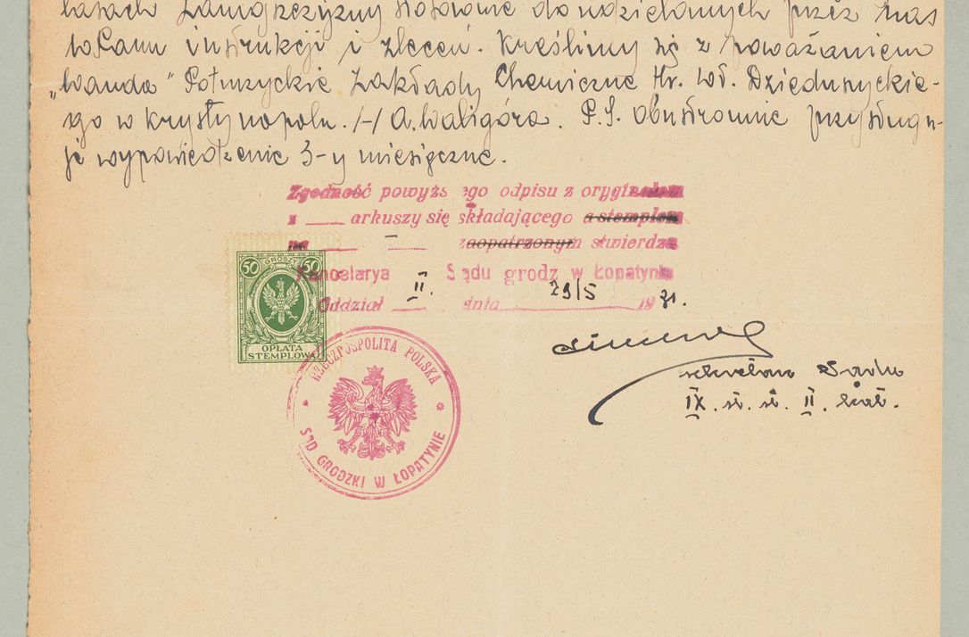 Zdjęcie nr 1215 dla obiektu archiwalnego: Korespondencja do Głównego Zarządu Dóbr Arcybiskupich za lata 1921-1938