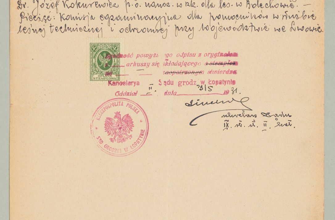 Zdjęcie nr 1211 dla obiektu archiwalnego: Korespondencja do Głównego Zarządu Dóbr Arcybiskupich za lata 1921-1938