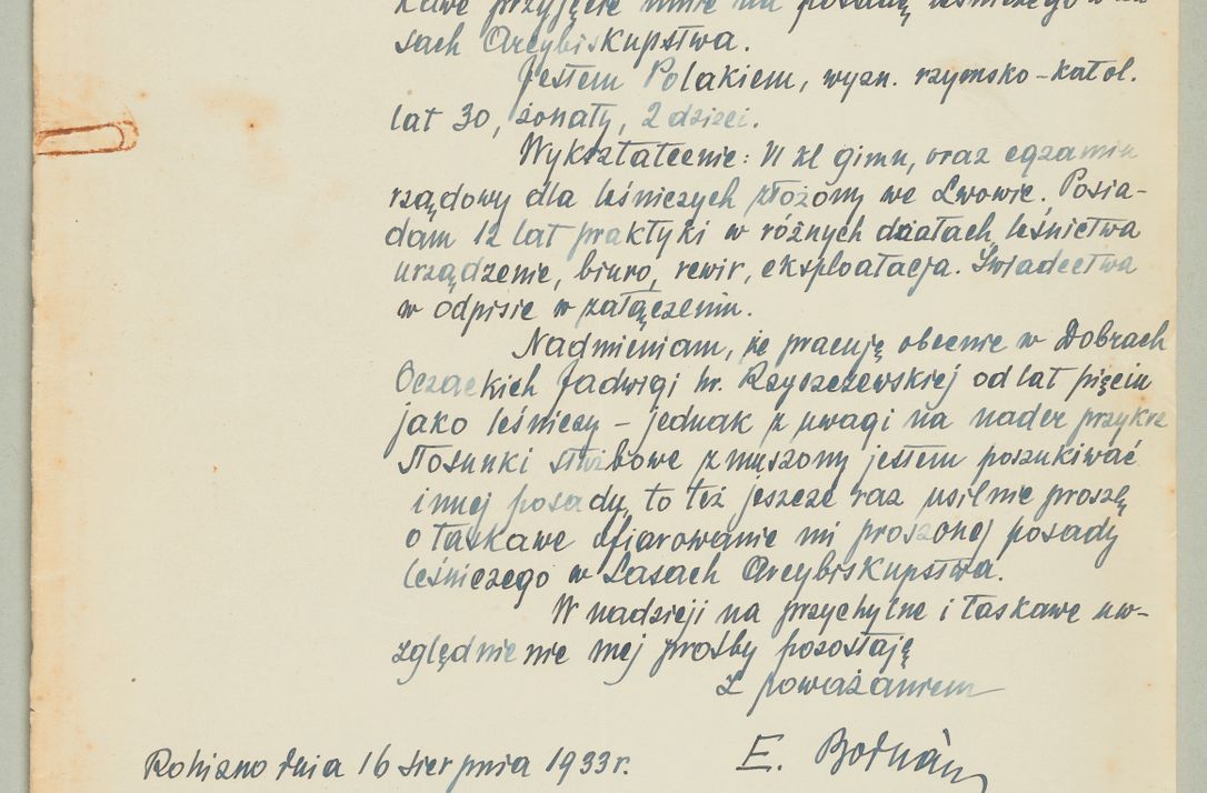 Zdjęcie nr 1205 dla obiektu archiwalnego: Korespondencja do Głównego Zarządu Dóbr Arcybiskupich za lata 1921-1938