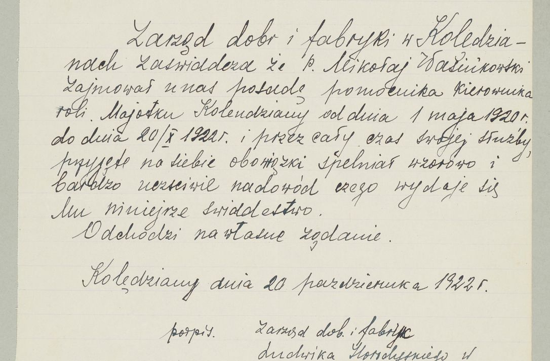 Zdjęcie nr 1193 dla obiektu archiwalnego: Korespondencja do Głównego Zarządu Dóbr Arcybiskupich za lata 1921-1938