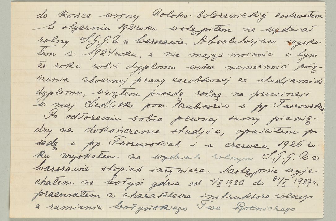 Zdjęcie nr 1170 dla obiektu archiwalnego: Korespondencja do Głównego Zarządu Dóbr Arcybiskupich za lata 1921-1938