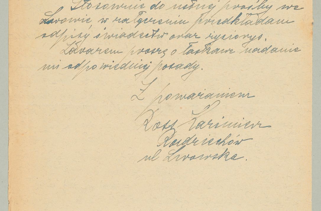 Zdjęcie nr 1161 dla obiektu archiwalnego: Korespondencja do Głównego Zarządu Dóbr Arcybiskupich za lata 1921-1938