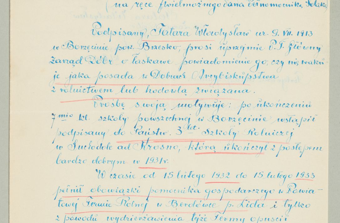 Zdjęcie nr 1134 dla obiektu archiwalnego: Korespondencja do Głównego Zarządu Dóbr Arcybiskupich za lata 1921-1938
