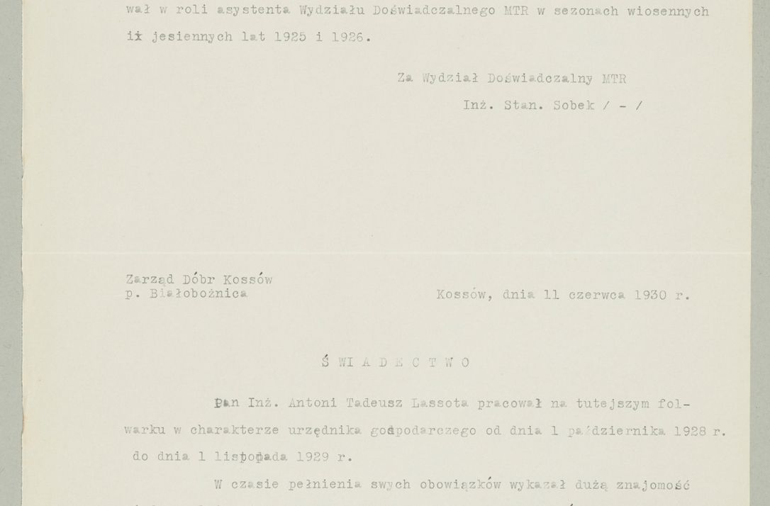 Zdjęcie nr 1128 dla obiektu archiwalnego: Korespondencja do Głównego Zarządu Dóbr Arcybiskupich za lata 1921-1938