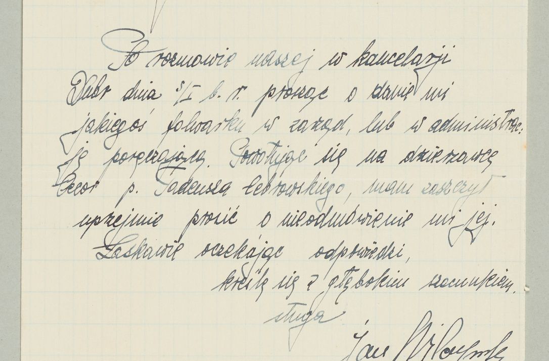 Zdjęcie nr 1109 dla obiektu archiwalnego: Korespondencja do Głównego Zarządu Dóbr Arcybiskupich za lata 1921-1938