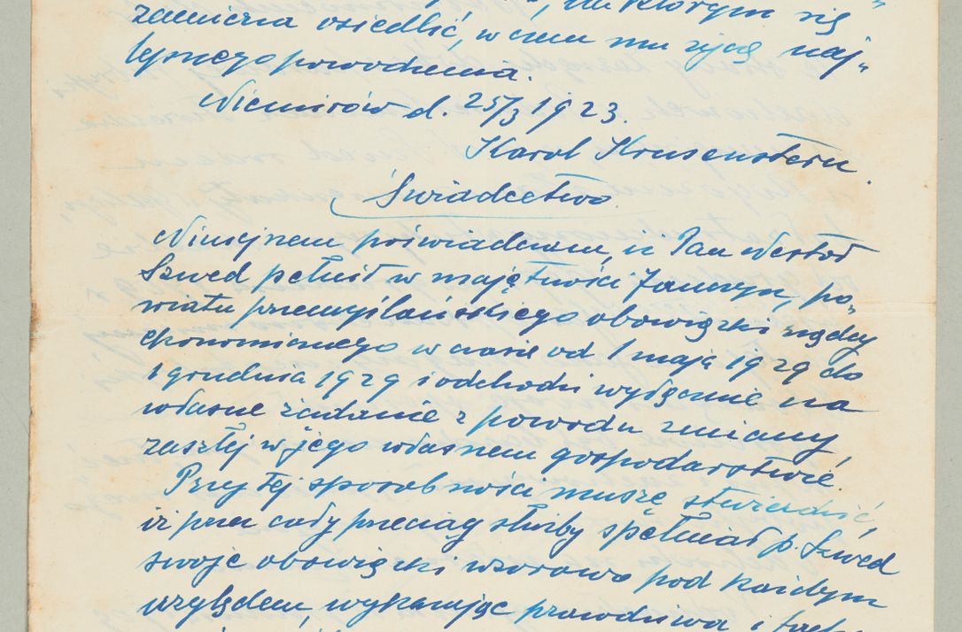 Zdjęcie nr 1104 dla obiektu archiwalnego: Korespondencja do Głównego Zarządu Dóbr Arcybiskupich za lata 1921-1938